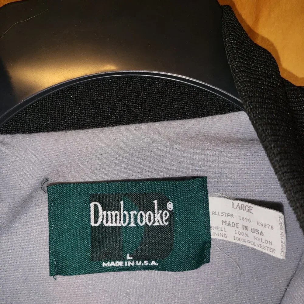 Vintage Federated Auto Parts Racing Jacket LARGE Snap Button BLACK Satin look A1 - Picture 4 of 8